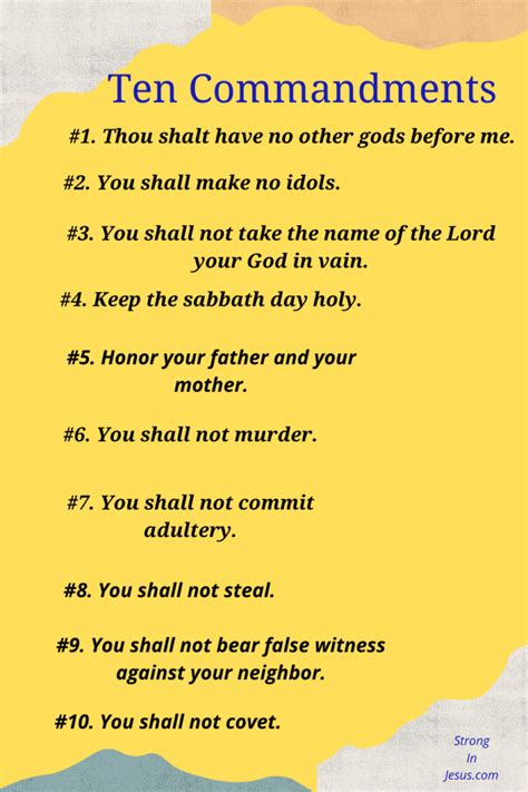 kjv the ten commandments